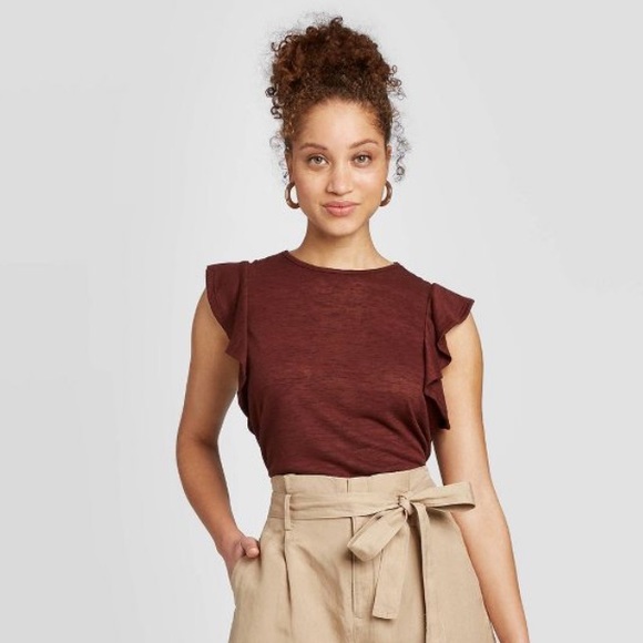 🌟4/25 SALE🌟Ruffle Short Sleeve T-Shirt-A New Day - Picture 2 of 3